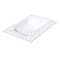 Vincea Раковина накладная 60x45 см, с переливом, цвет: белый VCB-3M600W