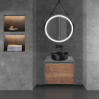 Vincea Mesa Тумба под раковину, подвесная 60x50x45h см, цвет: T.Oak, Beton VMC-2MS600TB