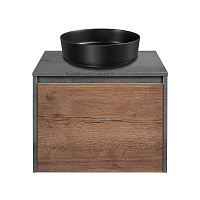 Vincea Mesa Тумба под раковину, подвесная 60x50x45h см, цвет: T.Oak, Beton VMC-2MS600TB