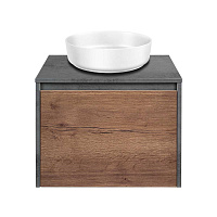 Vincea Mesa Тумба под раковину, подвесная 60x50x45h см, цвет: T.Oak, Beton VMC-2MS600TB