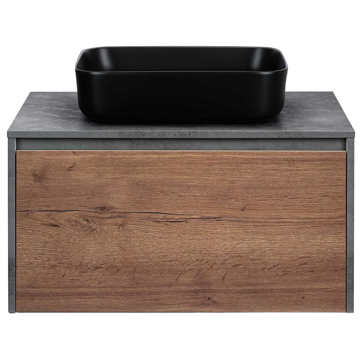 Vincea Mesa Тумба под раковину, подвесная 80x50x45h см, цвет: T.Oak, Beton VMC-2MS800TB