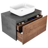 Vincea Mesa Тумба под раковину, подвесная 80x50x45h см, цвет: T.Oak, Beton VMC-2MS800TB