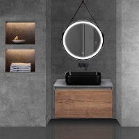 Vincea Mesa Тумба под раковину, подвесная 80x50x45h см, цвет: T.Oak, Beton VMC-2MS800TB