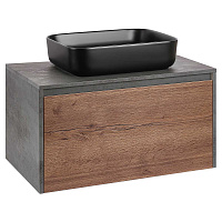 Vincea Mesa Тумба под раковину, подвесная 80x50x45h см, цвет: T.Oak, Beton VMC-2MS800TB