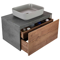 Vincea Mesa Тумба под раковину, подвесная 80x50x45h см, цвет: T.Oak, Beton VMC-2MS800TB