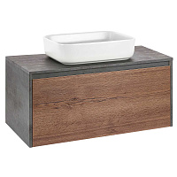Vincea Mesa Тумба под раковину, подвесная 100x50x45h см, цвет: T.Oak, Beton VMC-2MS100TB