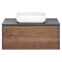 Vincea Mesa Тумба под раковину, подвесная 100x50x45h см, цвет: T.Oak, Beton VMC-2MS100TB