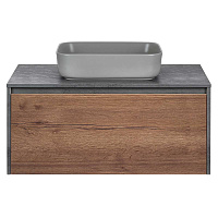 Vincea Mesa Тумба под раковину, подвесная 100x50x45h см, цвет: T.Oak, Beton VMC-2MS100TB