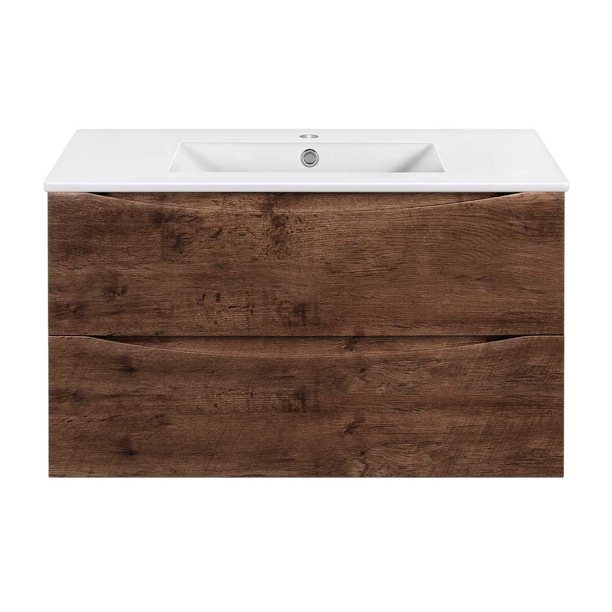 Vincea Mia Slim Тумба под раковину, подвесная 90,1x39,4x50h см, цвет: R.Wood VMC-2MC900S1RW