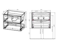 Vincea Mia Slim Тумба под раковину, подвесная 90,1x39,4x50h см, цвет: R.Wood VMC-2MC900S1RW