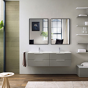 Vincea Зеркало подвесное с подсветкой 50x70h см, с сенс. выкл., антизапотев., цвет: черный матовый VLM-3VN500B-2