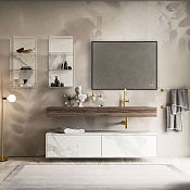 Vincea Зеркало подвесное с подсветкой 80x60h см, с сенс. выкл., антизапотев., цвет: черный матовый VLM-3VN800B-2