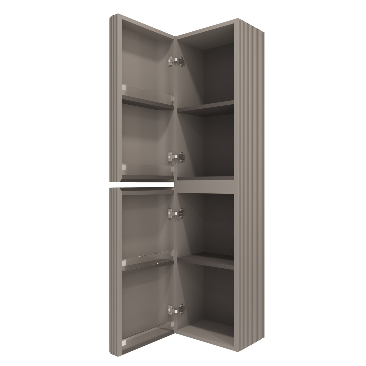 Vincea Alto Шкаф-пенал подвесной левый 40,4x35x150h см, цвет: светло-серый матовый VSC-4A150MG-L