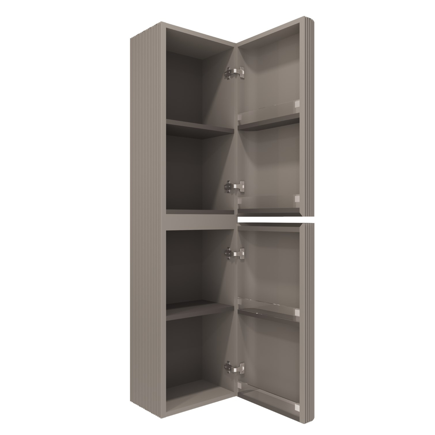 Vincea Alto Шкаф-пенал подвесной правый 40,4x35x150h см, цвет: светло-серый матовый VSC-4A150MG-R