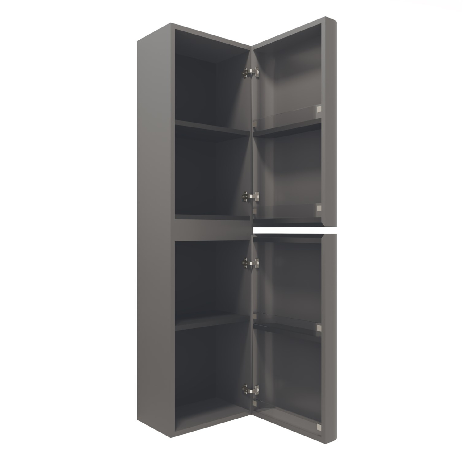 Vincea Caprise Шкаф-пенал подвесной левый 40,4x35x150h см, цвет: светло-серый матовый VSC-4CA150MLG-L