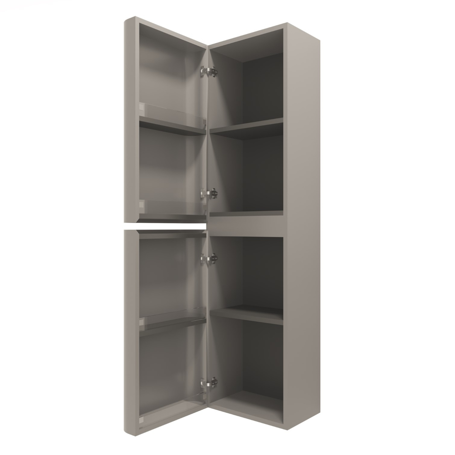 Vincea Caprise Шкаф-пенал подвесной правый 40,4x35x150h см, цвет: серый матовый VSC-4CA150MG-R