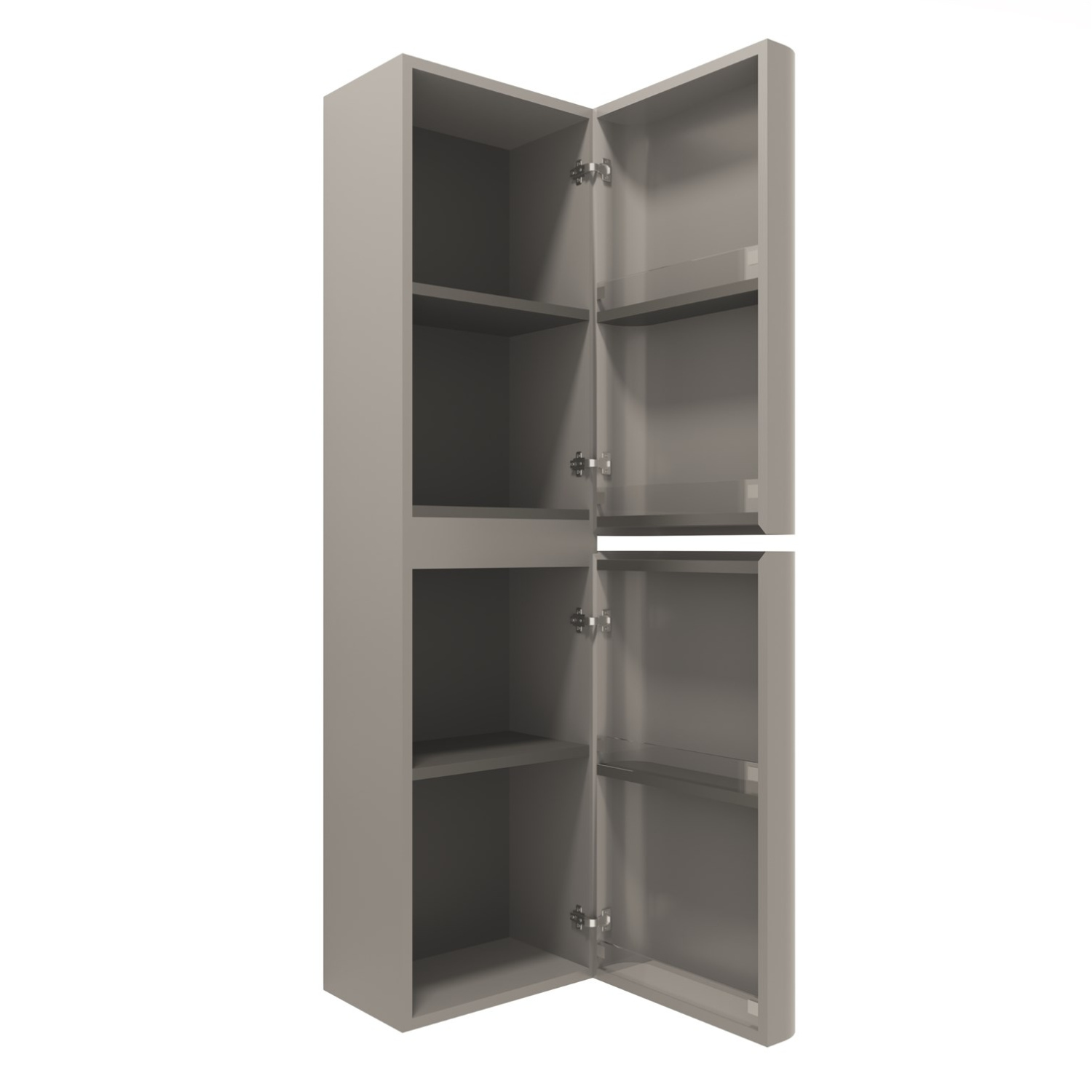 Vincea Caprise Шкаф-пенал подвесной правый 40,4x35x150h см, цвет: светло-серый матовый VSC-4CA150MLG-R