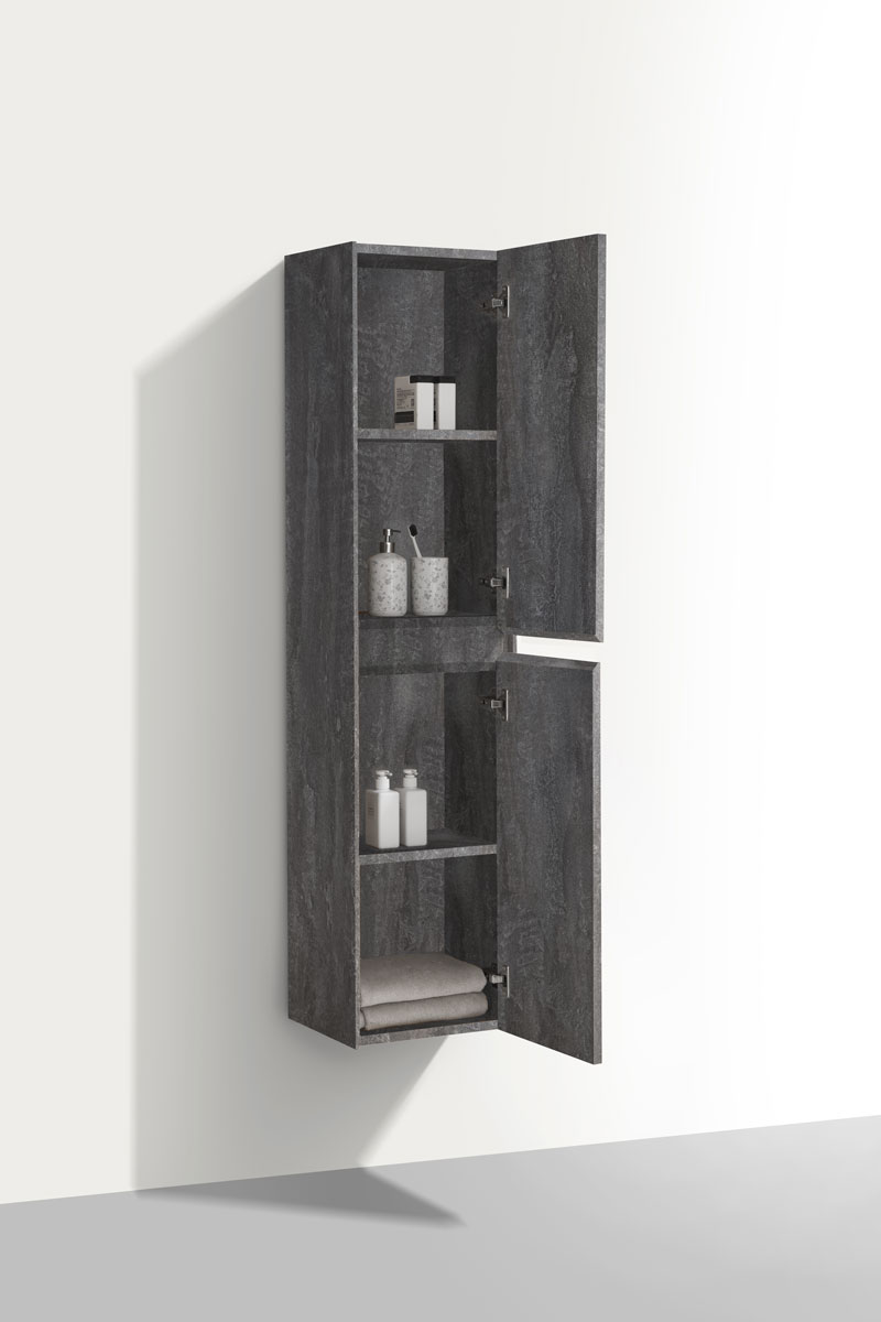 Vincea Шкаф-пенал подвесной 35x30x150h см, цвет: G.Stone VSC-2CL150GS