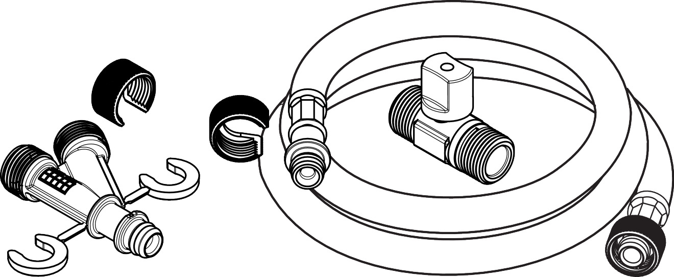 Hansgrohe LavaPura Element S Комплект подключения воды к унитазу 60308000