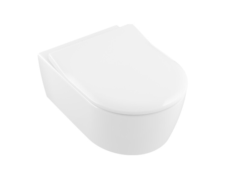 Villeroy & Boch Avento Крышка-сиденье для унитаза, с микролифтом, цвет: альпийский белый 9M87S101