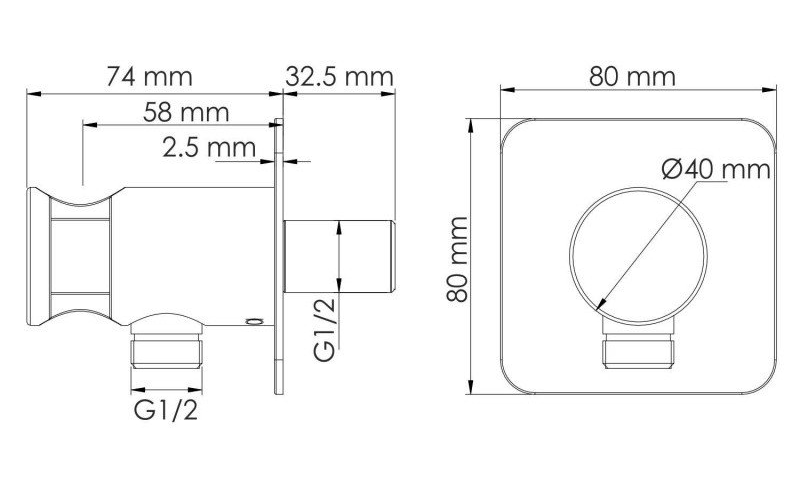 Wassercraft Шланговое подключение с держателем для душа, цвет: матовое золото A285