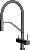 Omoikiri Akeno Смеситель для кухни с гибким изливом и возм. подкл. фильтра, цвет: вороненая сталь 4994545