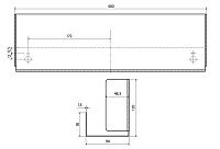 Bemeta Living Полка для душа 40 см, подвесная, цвет: черный 101502420