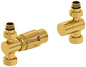 Сунержа Терморегулятор автоматический, прямой, подводка G 1/2 НР х G 3/4 НГ, цвет: золото 03-1420-0001