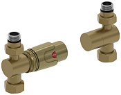 Сунержа Терморегулятор автоматический, прямой, подводка G 1/2 НР х G 3/4 НГ, цвет: золотой шелк 32-1420-0001