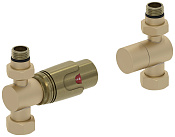 Сунержа Терморегулятор автоматический, прямой, подводка G 1/2 НР х G 3/4 НГ, цвет: матовая шампань 022-1420-0001