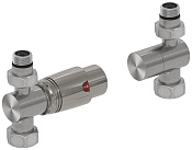 Сунержа Терморегулятор автоматический, прямой, подводка G 1/2 НР х G 3/4 НГ, цвет: нержавеющая сталь 071-1420-0001