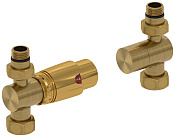 Сунержа Терморегулятор автомат., прямой, подводка G 1/2 НР х G 3/4 НГ, цвет: состаренная латунь 051-1420-0001