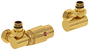 Сунержа Терморегулятор автоматический 3D левый, подводка G 1/2 НР х G 3/4 НГ, цвет: золото 03-1421-0001