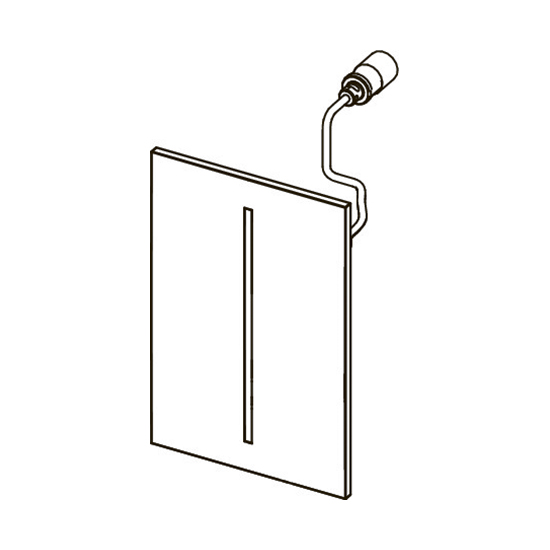 TECE Filo Электронная панель смыва для писсуара, стекло, цвет: черный 9242065