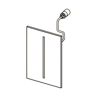 TECE Filo Электронная панель смыва для писсуара, стекло, цвет: черный 9242065