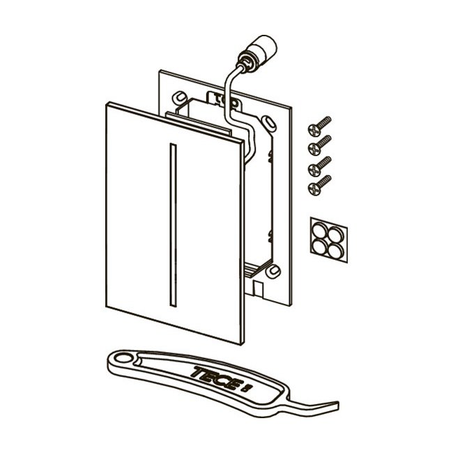 TECE Filo Электронная панель смыва для писсуара, пластик, цвет: хром 9242067