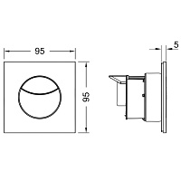 TECE Flushpoint Панель смыва для унитаза пневматическая, пластик, цвет: белый 9240978