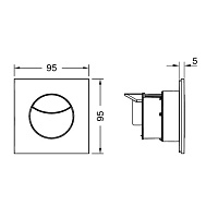 TECE Flushpoint Панель смыва для унитаза пневматическая, пластик, цвет: хром 9240979