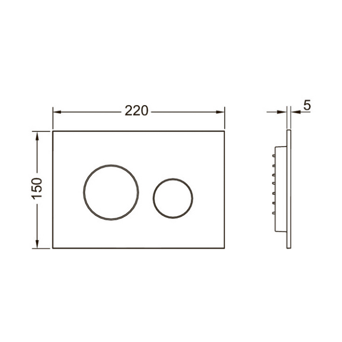 TECE Loop Панель смыва для унитаза, пластик, цвет: белый 9240927