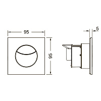 TECE Flushpoint Панель смыва для унитаза пневматическая, пластик, цвет: хром 9240980