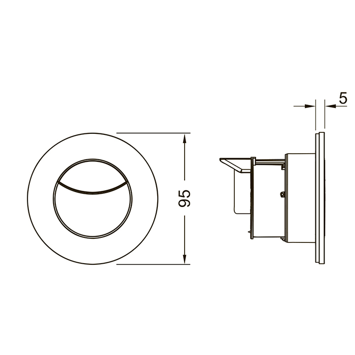 TECE Flushpoint Панель смыва для унитаза пневматическая, пластик, цвет: белый 9240981