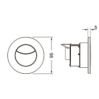 TECE Flushpoint Панель смыва для унитаза пневматическая, пластик, цвет: белый 9240981