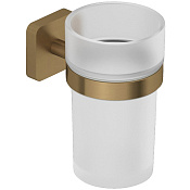 Kludi Vela S Стакан с держателем, подвесной, матовое стекло, цвет: брашированная бронза 25975N1