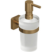 Kludi Vela S Дозатор для мыла, подвесной, с колбой из матового стекла, цвет: брашированная бронза 25976N1