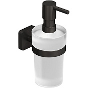 Kludi Vela S Дозатор для мыла, подвесной, с колбой из матового стекла, цвет: оружейная сталь 25976N2