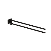 Kludi Vela S Полотенцедержатель двойной 44,1 см, подвесной, цвет: оружейная сталь 25977N2