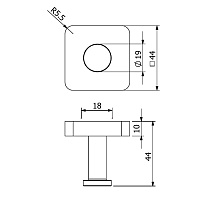 Kludi Vela S Крючок для полотенец подвесной, цвет: брашированный никель 25984N5