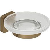 Kludi Vela S Мыльница подвесная, чаша из матового стекла, цвет: брашированная бронза 25985N1