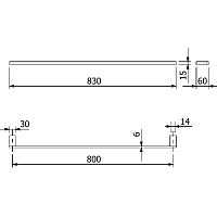 Kludi Vela C Полотенцедержатель 83 см, подвесной, цвет: брашированная бронза 31961N1