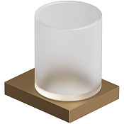 Kludi Vela C Стакан с держателем, подвесной, матовое стекло, цвет: брашированная бронза 31975N1